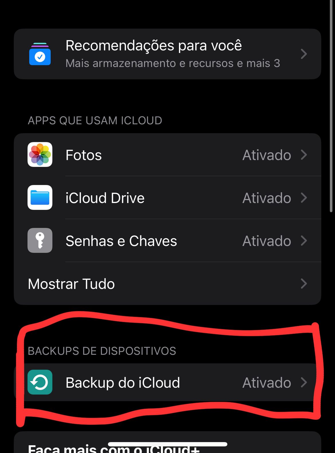 Backup no Android - Passo 1